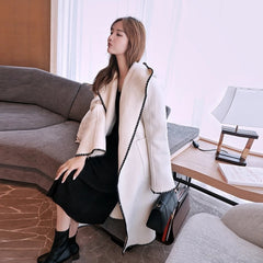 Elegant Double-Sided Woolen Hooded Coat