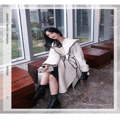 Elegant Double-Sided Woolen Hooded Coat