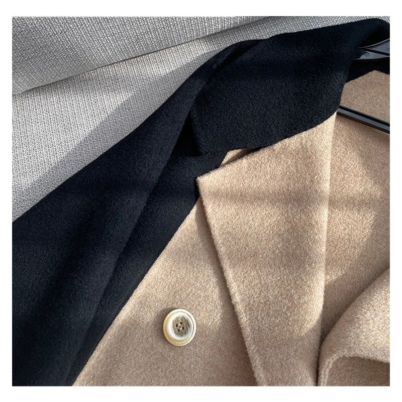 Elegant Double-sided Mid-length Trench Coat