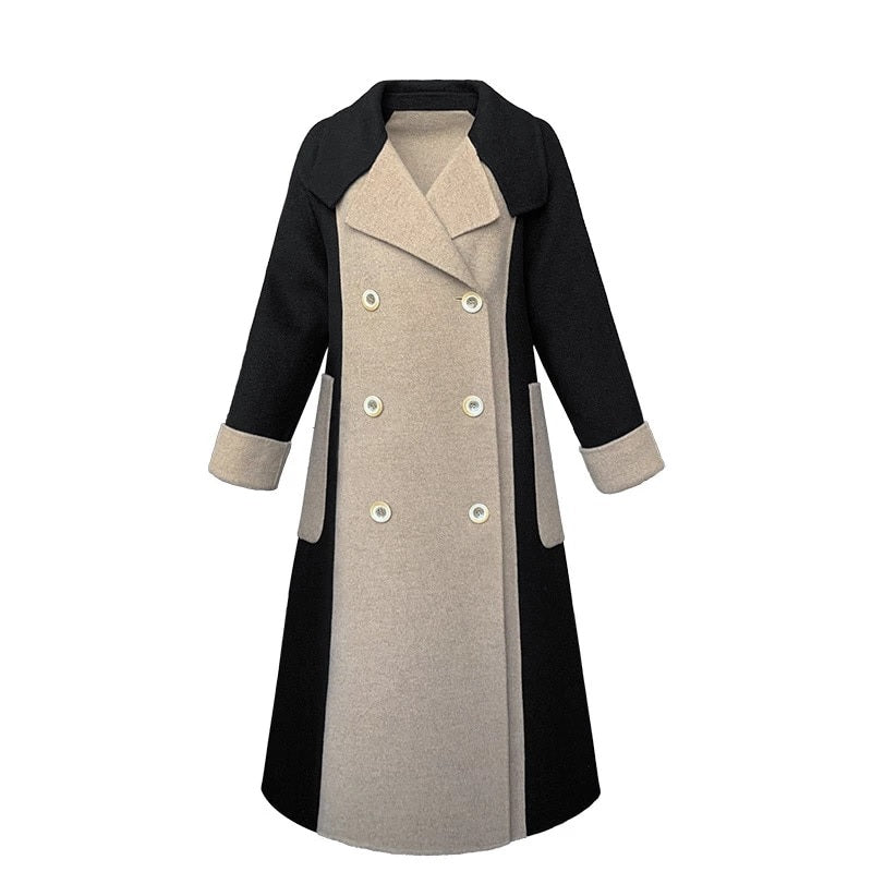 Elegant Double-sided Mid-length Trench Coat