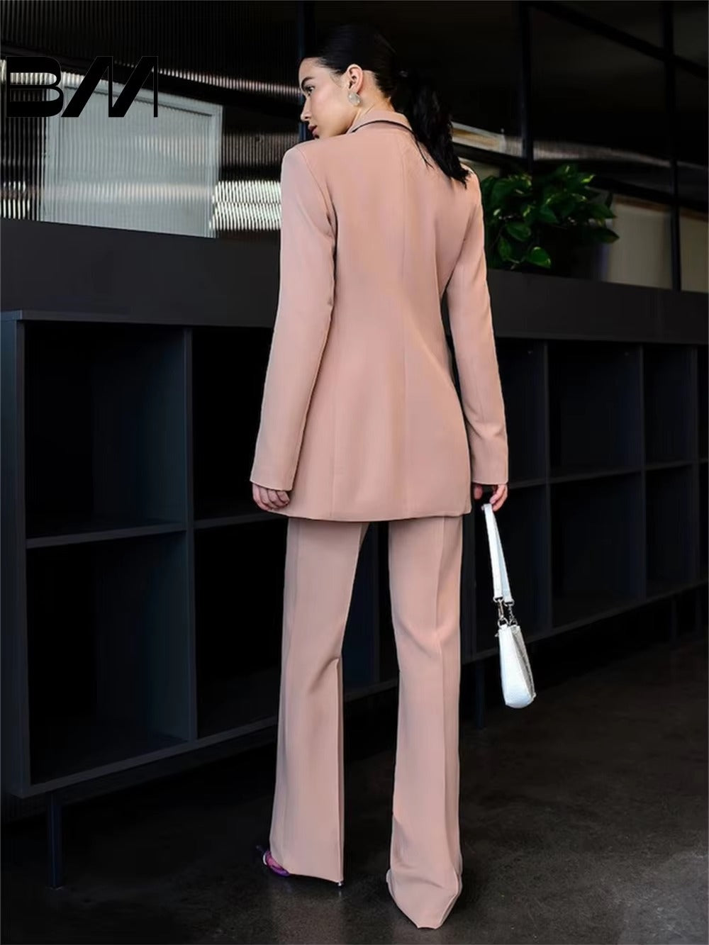 Elegant Notched Button Jacket Wide leg Pants Classic Solid Color Formal Wedding 3-Piece Set Suit