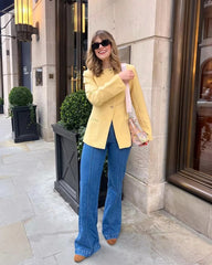 Elegant Pockets O-neck Single Breasted Slim Coats