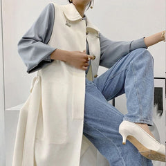 Elegant Real Wool Overcoat Double-Sided Cashmere Coat