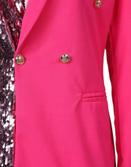 Elegant Sequein Long Sleeve Above Knee Slight Stretch Blazer