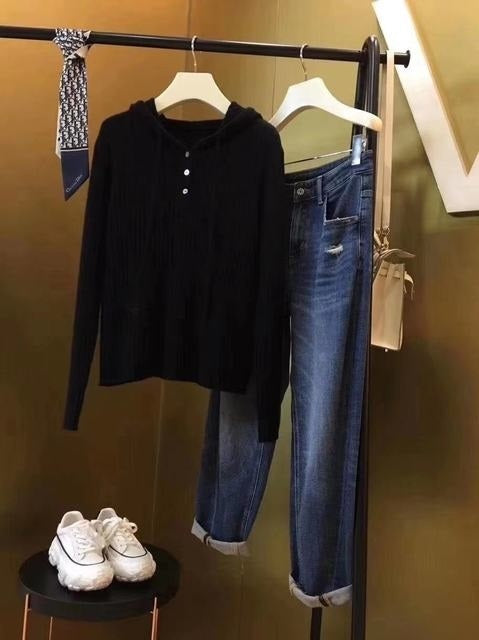 Fashion Cashmere Pullover Stripes Sweater