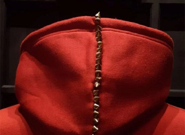 Fashion Designer Style Metal Rivet Hoodies Pullover Sweatshirt