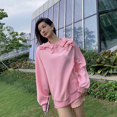 Fashion Diamonds Beading Sweet Bows Sweatshirt Hoodies Pullover
