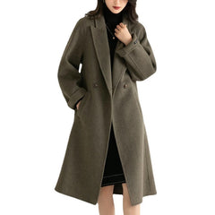Fashion French Minimalist Double-sided Cashmere Blend Coat