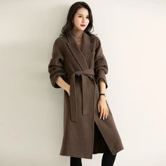 Fashion French Minimalist Double-sided Cashmere Blend Coat