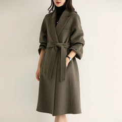 Fashion French Minimalist Double-sided Cashmere Blend Coat