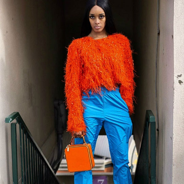 Fashion Handmade Tassel Knitted Pullover Sweater