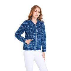 Fashion High-end Stretch Knitted Denim Jacket