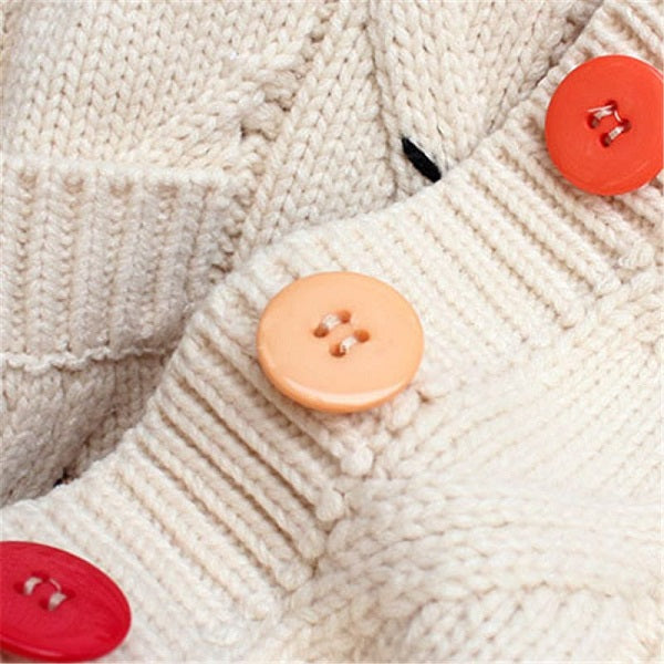 Fashion Letter Embroidery Knitted Single Breasted Cardigan