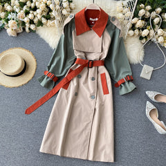 Fashion Long Sleeve Double Breasted Loose Street Wear Outwear Coat