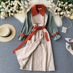Fashion Long Sleeve Double Breasted Loose Street Wear Outwear Coat