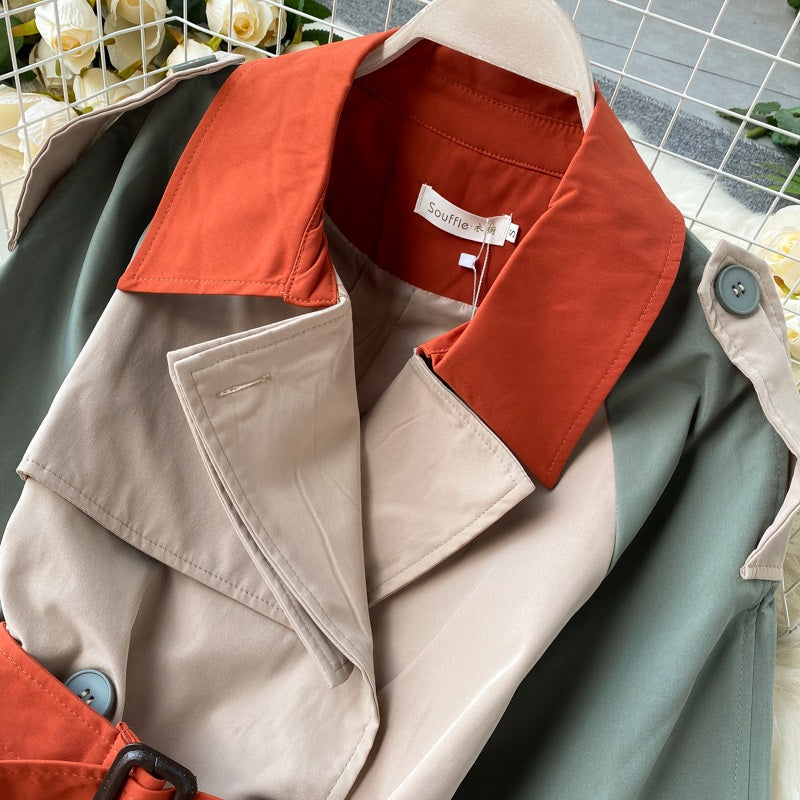 Fashion Long Sleeve Double Breasted Loose Street Wear Outwear Coat