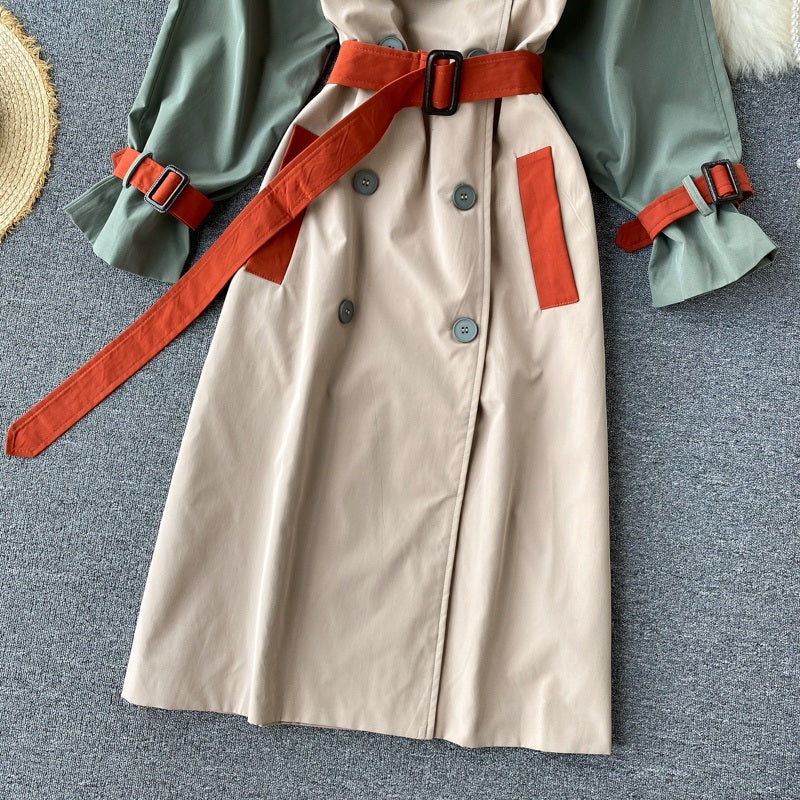 Fashion Long Sleeve Double Breasted Loose Street Wear Outwear Coat