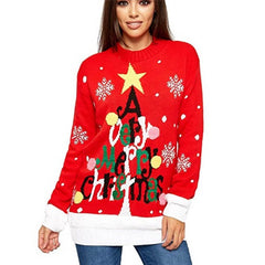 Fashion Round Neck Letter Pattern Ugly Sweater
