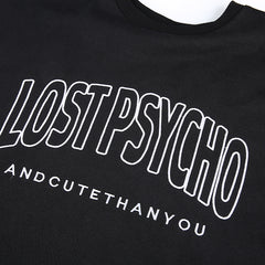 Fashion Round Neck Letter Print Long Sleeve Loose Sweatshirts