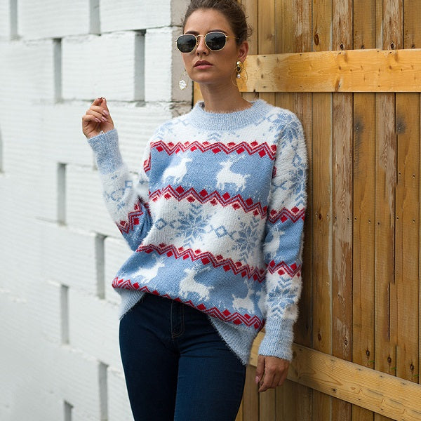 Fashion Round-neck Long Sleeve Knitwear