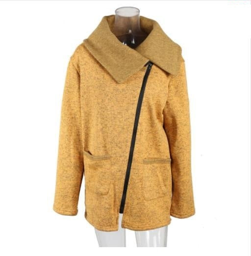Fashion Side Zipper Coat