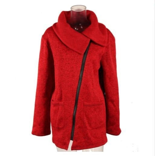 Fashion Side Zipper Coat