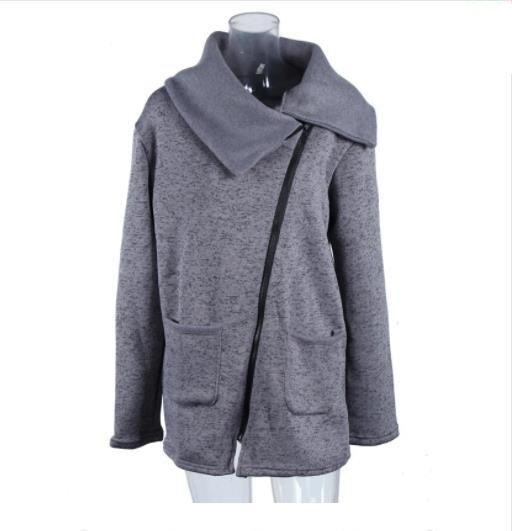 Fashion Side Zipper Coat