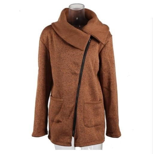 Fashion Side Zipper Coat