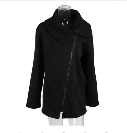 Fashion Side Zipper Coat