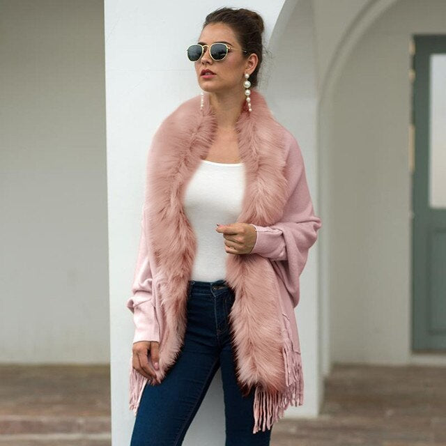 Fashion Solid Color V-Neck Long Sleeve Sweater