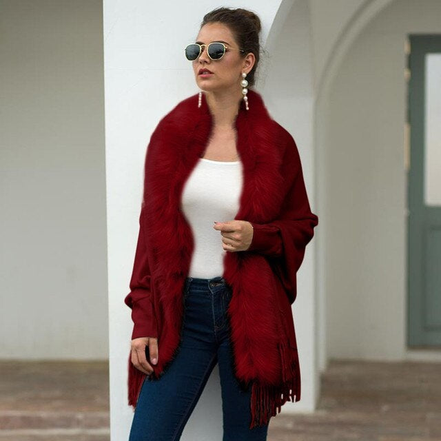 Fashion Solid Color V-Neck Long Sleeve Sweater