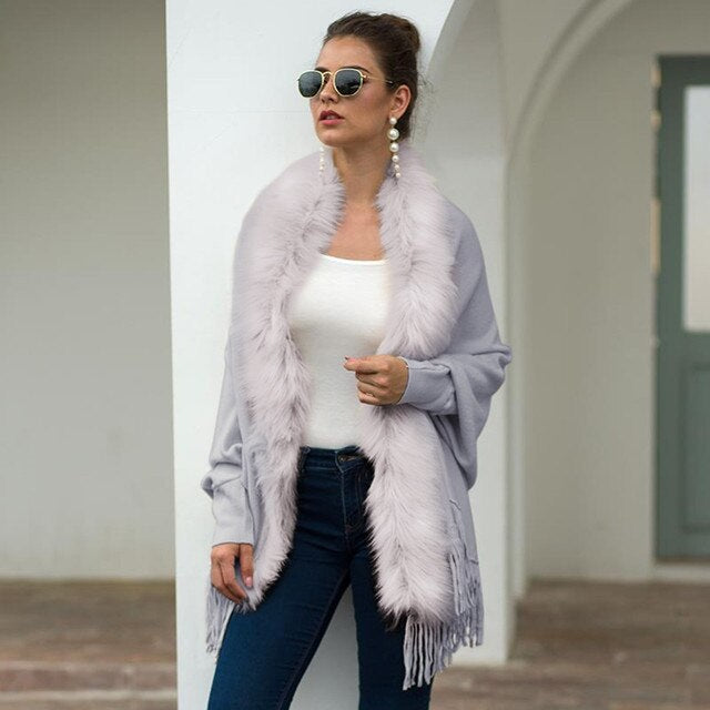 Fashion Solid Color V-Neck Long Sleeve Sweater