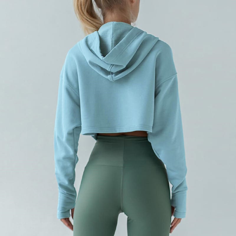 Fashion Solid Color Zipper Hoodie