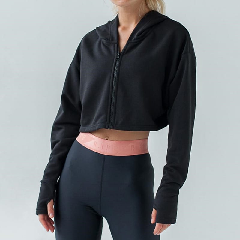 Fashion Solid Color Zipper Hoodie