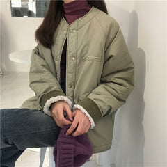 Fashion Warm Thickness Single Breasted Solid Overcoat