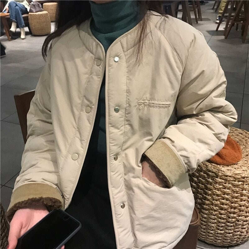 Fashion Warm Thickness Single Breasted Solid Overcoat