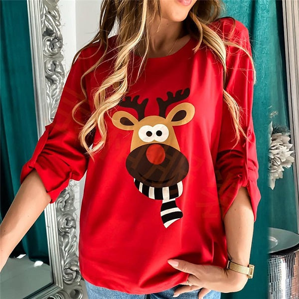 Fashion Xmas Reindeer Long Sleeve T-Shirt