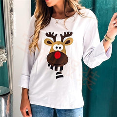 Fashion Xmas Reindeer Long Sleeve T-Shirt