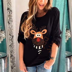 Fashion Xmas Reindeer Long Sleeve T-Shirt