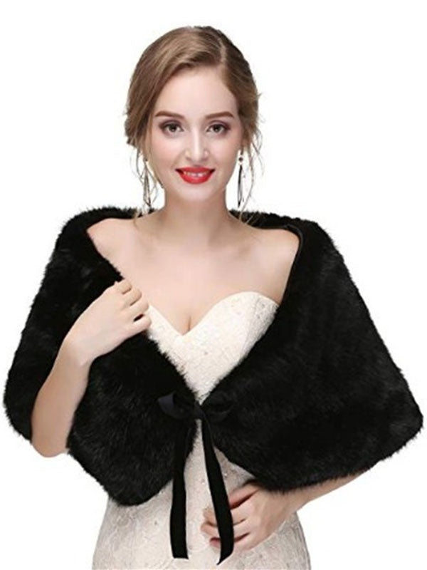 Faux Fur Shawl Shrug Bridal Wrap