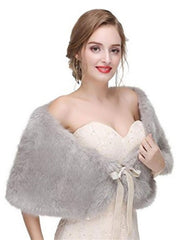 Faux Fur Shawl Shrug Bridal Wrap