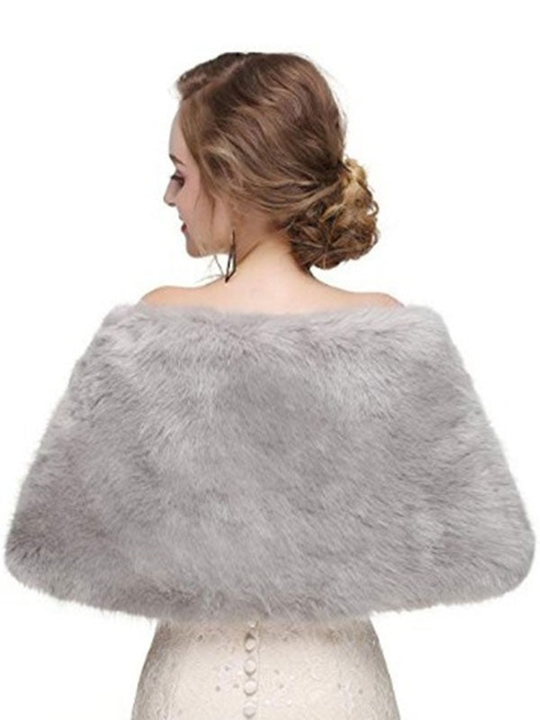 Faux Fur Shawl Shrug Bridal Wrap