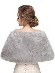 Faux Fur Shawl Shrug Bridal Wrap