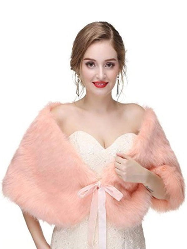 Faux Fur Shawl Shrug Bridal Wrap