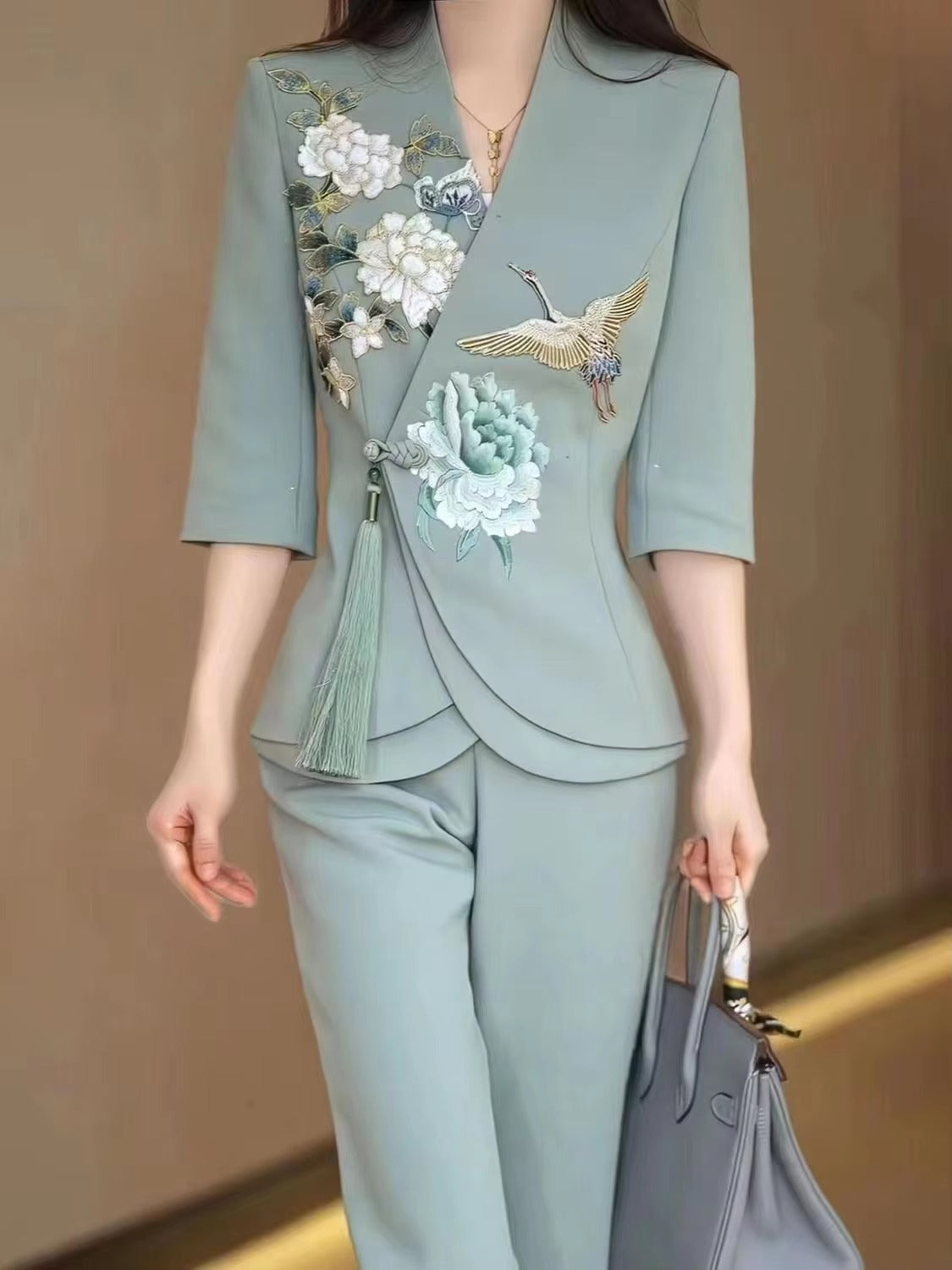 Formal Designer Evening Party Blazer And Pant 2 Pieces Set