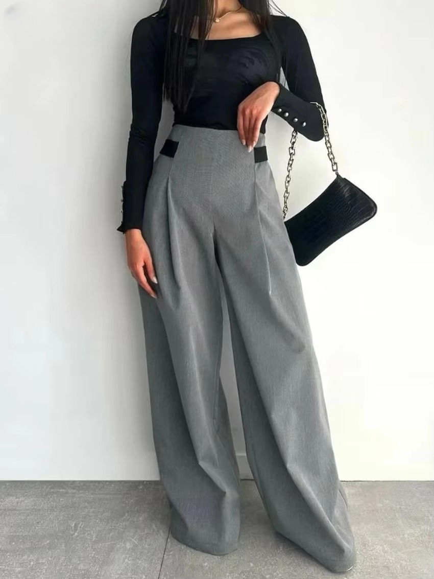 Formal Long Sleeve Blazer Loose Office Trousers 2 Piece Sets