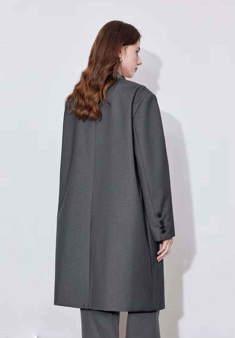 Formal Single Breasted Turn Down Collar Jacket And Skirt 2 Piece Suit