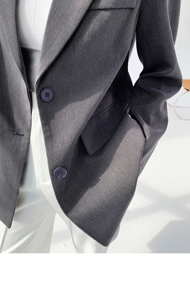Formal Tide Designer Notched Long Sleeve Button Blazer