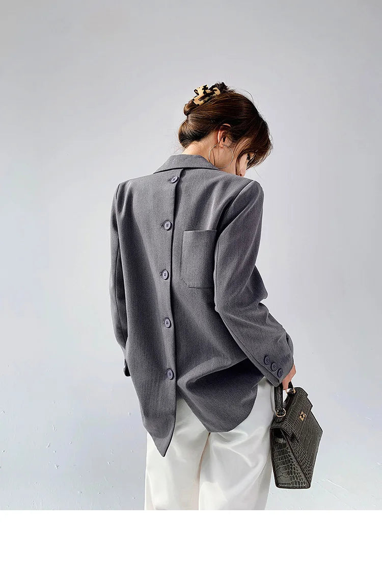 Formal Tide Designer Notched Long Sleeve Button Blazer