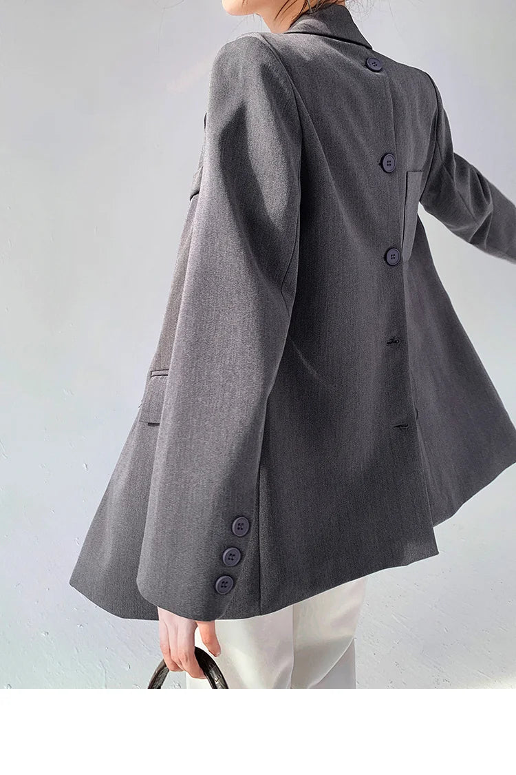 Formal Tide Designer Notched Long Sleeve Button Blazer